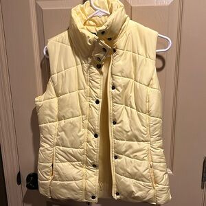 Yellow puffer vest size XS